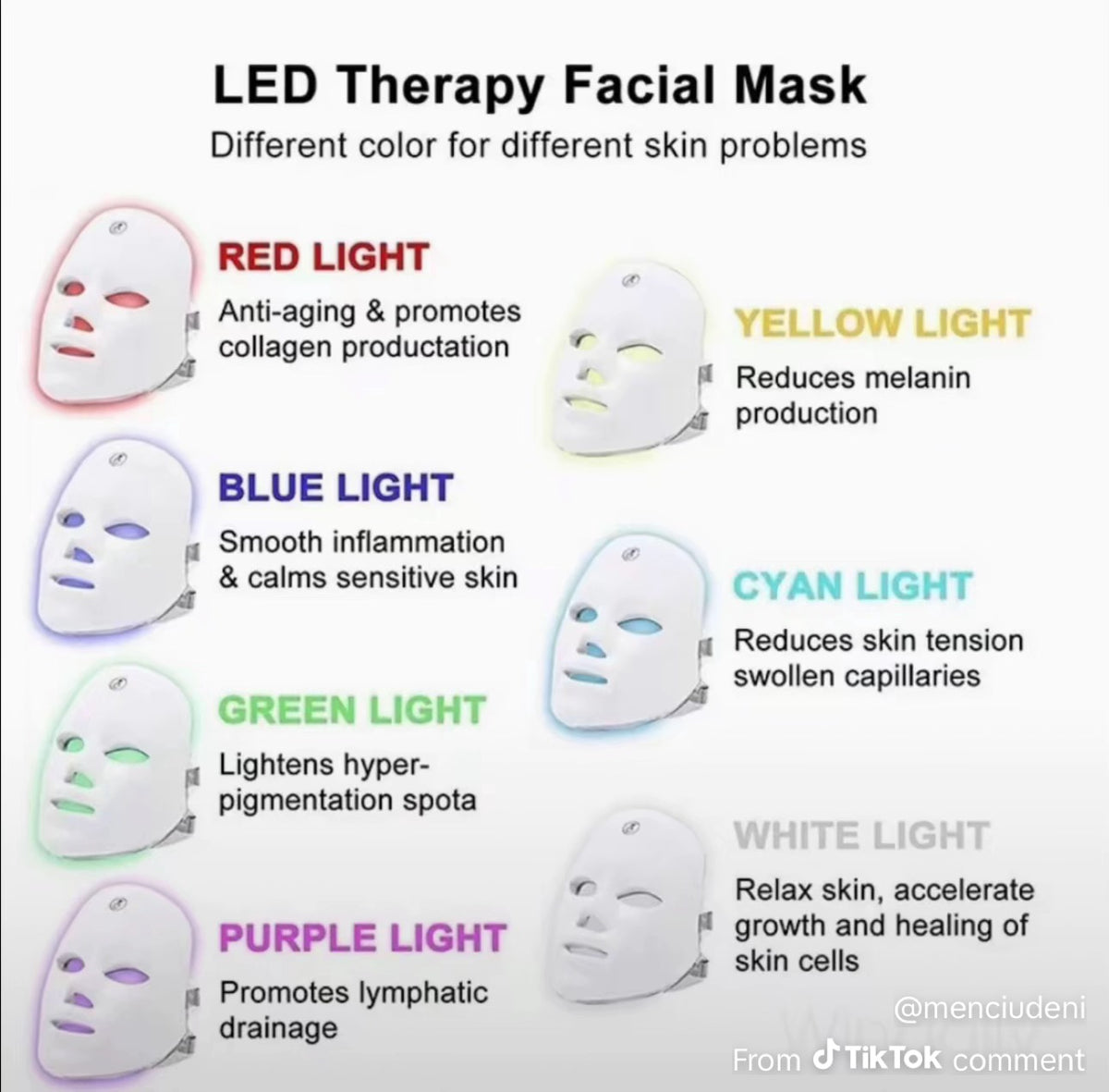 Masque visage LED 7 couleurs mains libres Glow Ritual