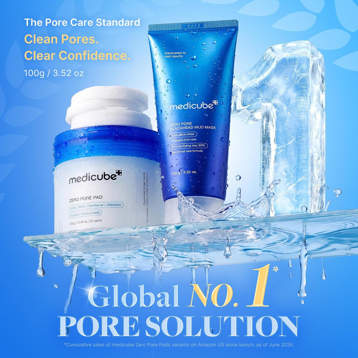 Zero Pore Blackhead Mud Facial Mask - Skin Cooling & Pore Tightening - 3 Minute Quick Dry Formula with AHA, BHA, PHA, and Pore-Purifying Clay - Korean Mud Mask 100G