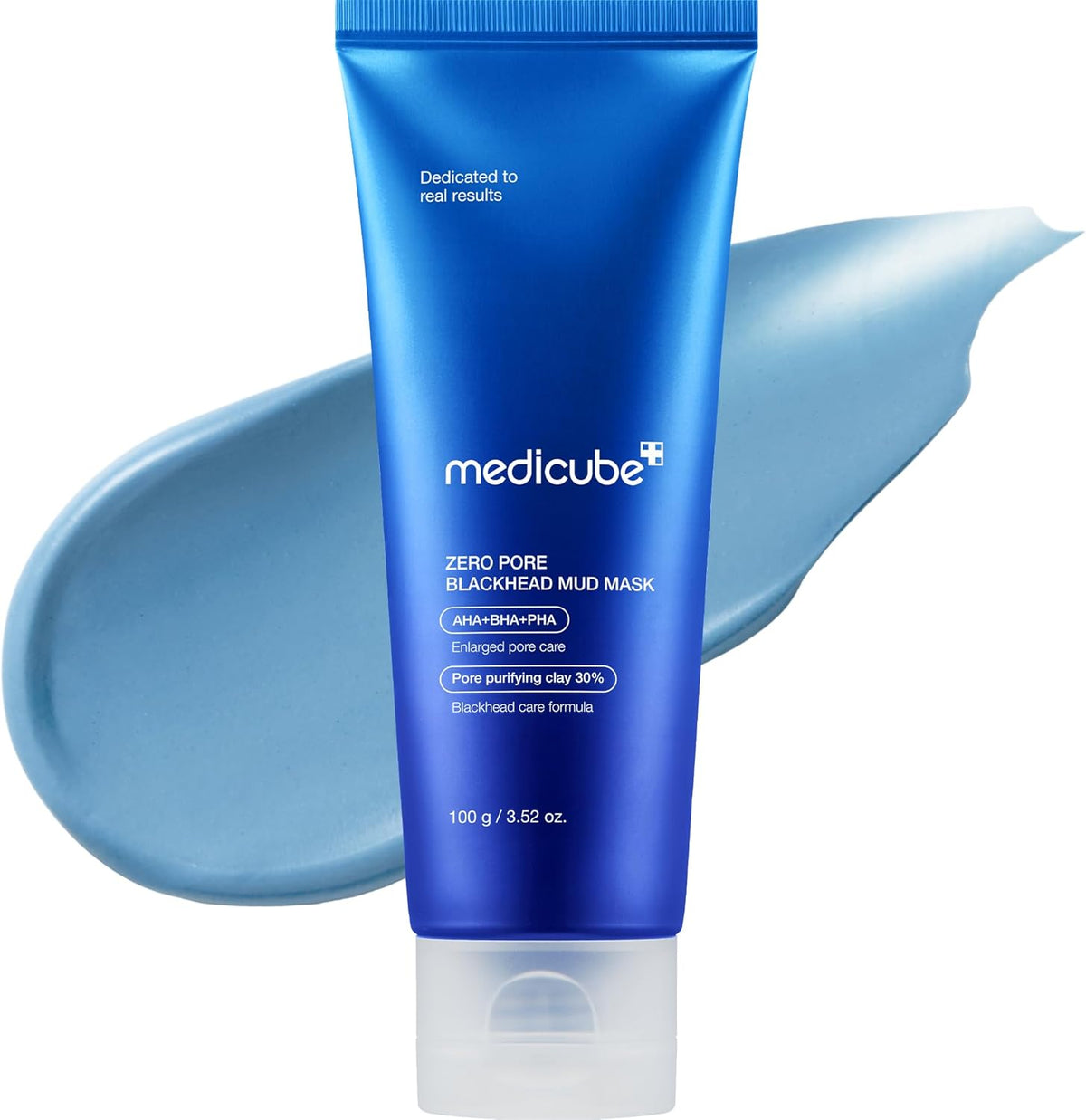 Zero Pore Blackhead Mud Facial Mask - Skin Cooling & Pore Tightening - 3 Minute Quick Dry Formula with AHA, BHA, PHA, and Pore-Purifying Clay - Korean Mud Mask 100G