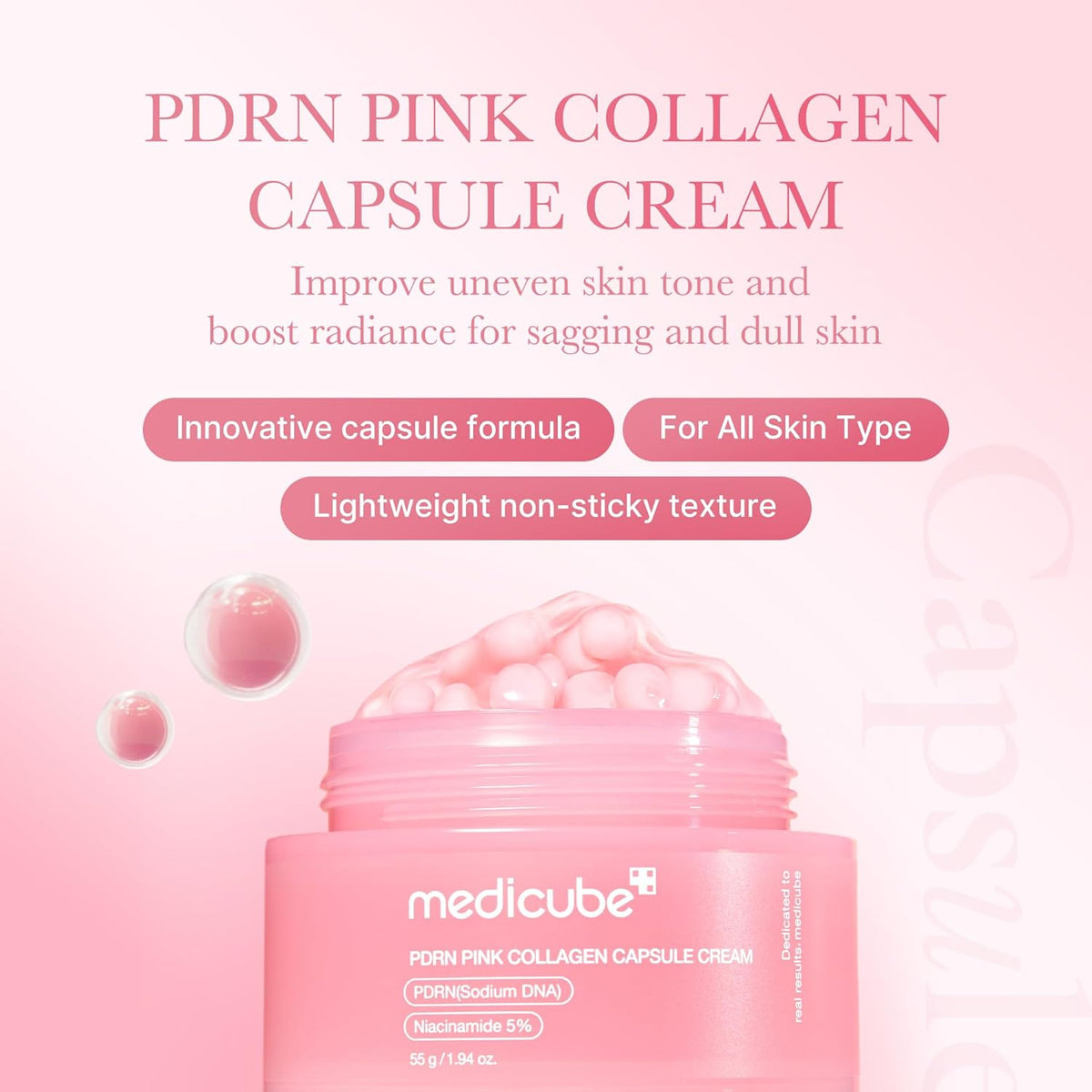 PDRN Pink Collagen Capsule Cream, 55G