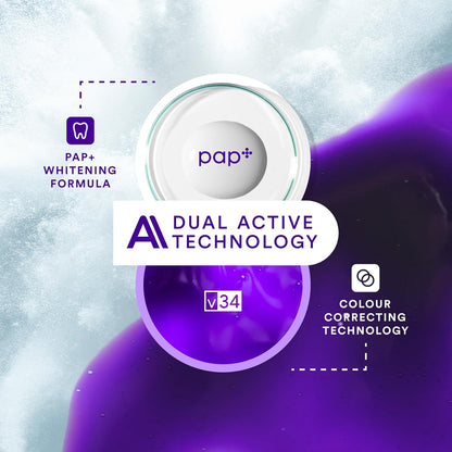 V34 Purple Teeth Whitening Strips, 14 Count, Peroxide-Free, Brightens Teeth in 30 Minutes, Combines Whitening and Colour Correction