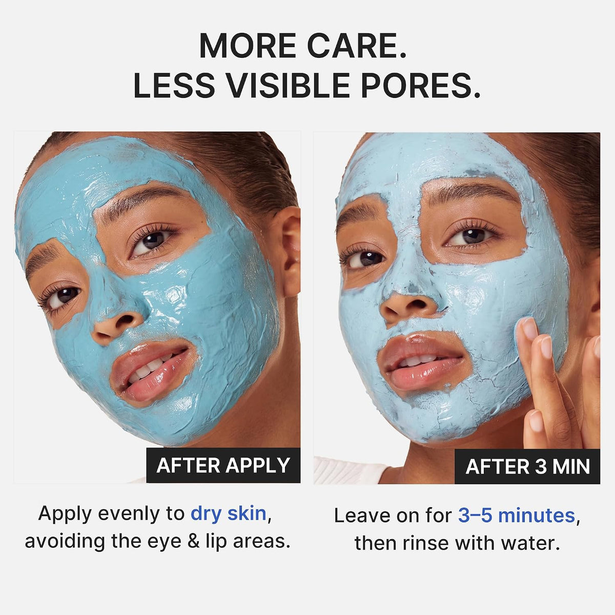 Zero Pore Blackhead Mud Facial Mask - Skin Cooling & Pore Tightening - 3 Minute Quick Dry Formula with AHA, BHA, PHA, and Pore-Purifying Clay - Korean Mud Mask 100G