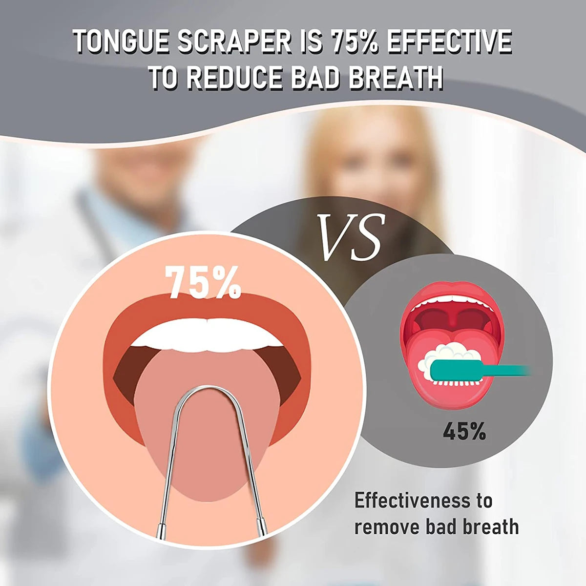 Premium 1Pcs/3Pcs Metal Tongue Scraper Cleaner for Adults & Kids, Portable Stainless Steel Tongue Scrapers Brushes for Removing