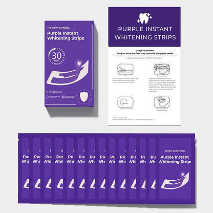 Photo-Ready Smile Purple Whitening Strips – 14 Treatments
