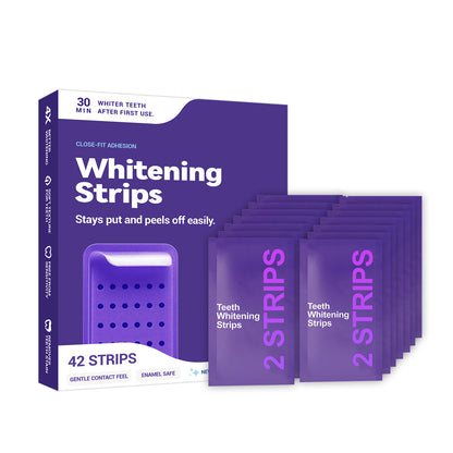 Purple Teeth Whitening Strips and Mouthwash Kit