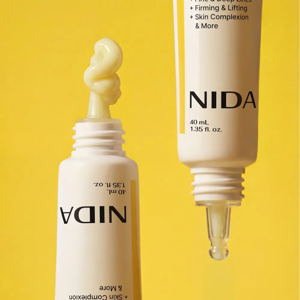 NIDA Revive Eye Cream for Face and Neck (40Ml) / Probiotic Solution, Retinal, Peptide / Wrinkles, Fine Lines, Aging Skin