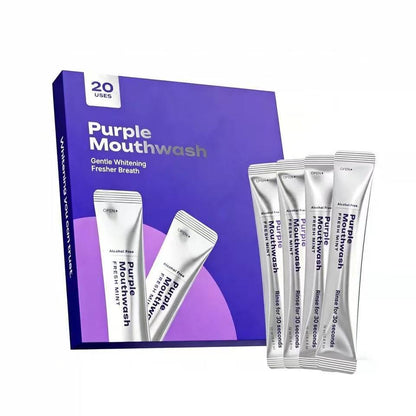 Purple Teeth Whitening Strips and Mouthwash Kit