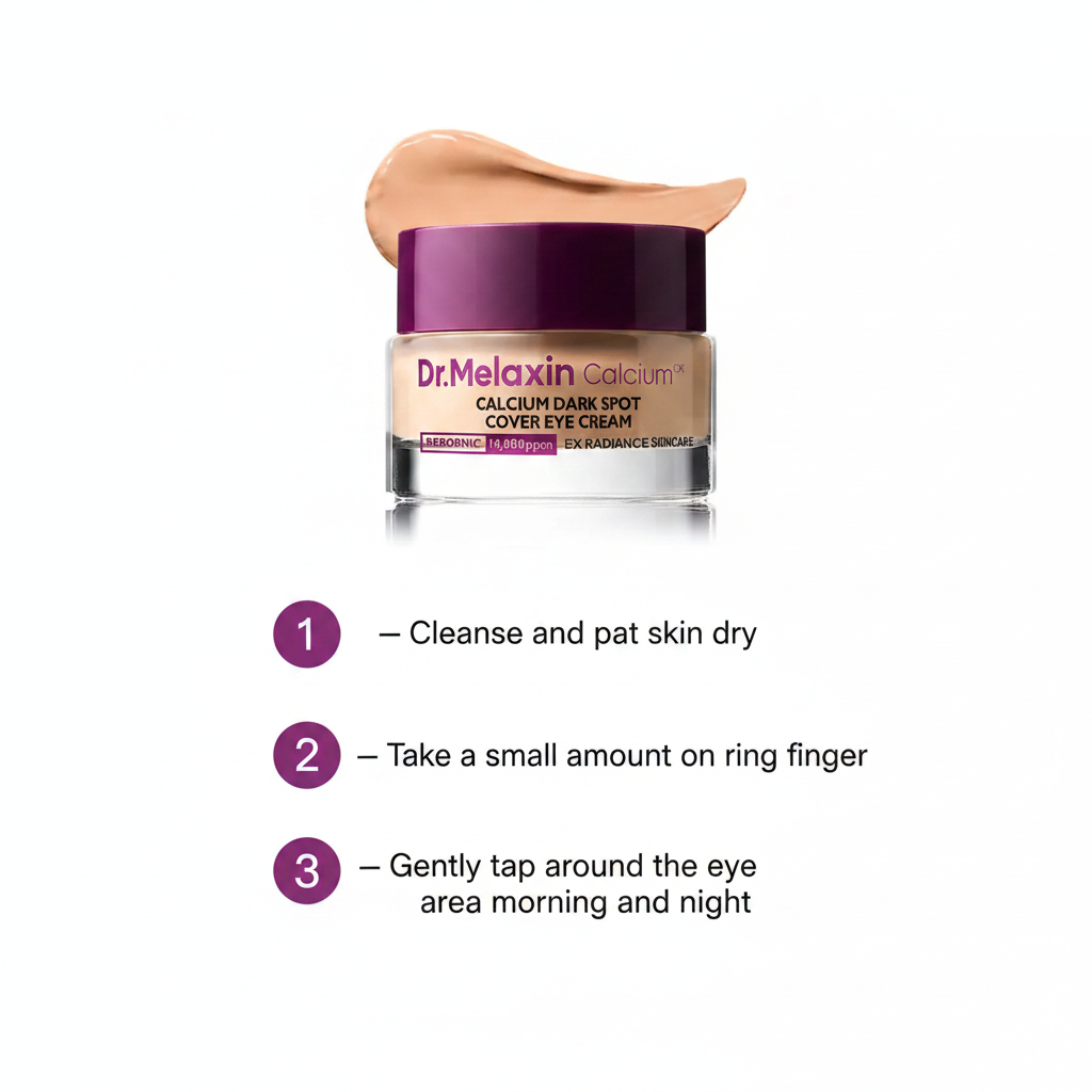 How to use - 3 step eye cream routine