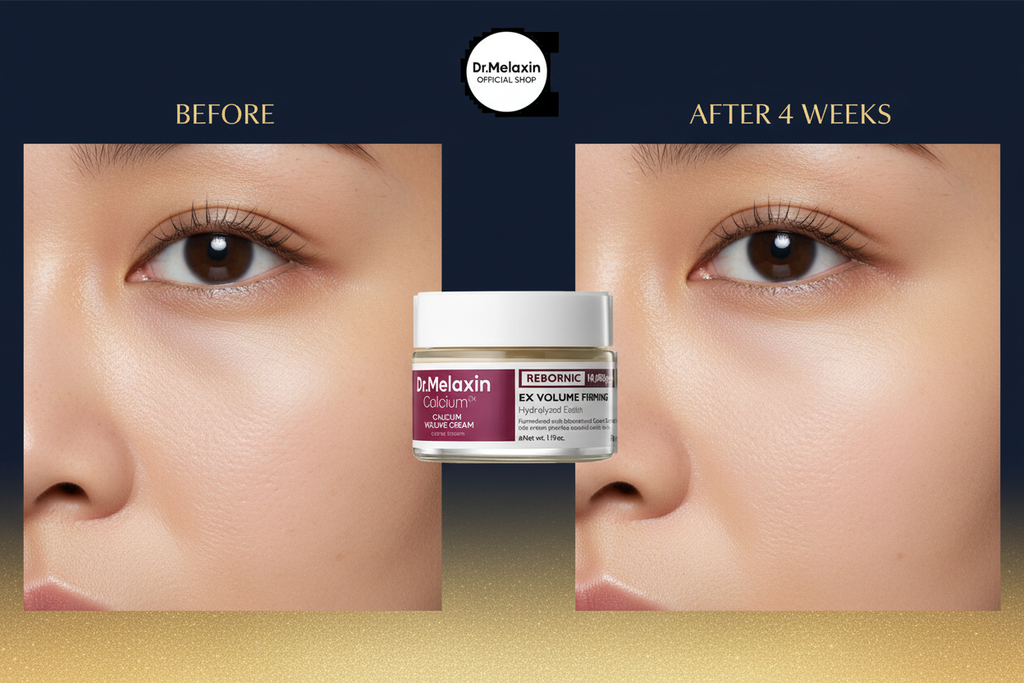 Before and after - under-eye transformation