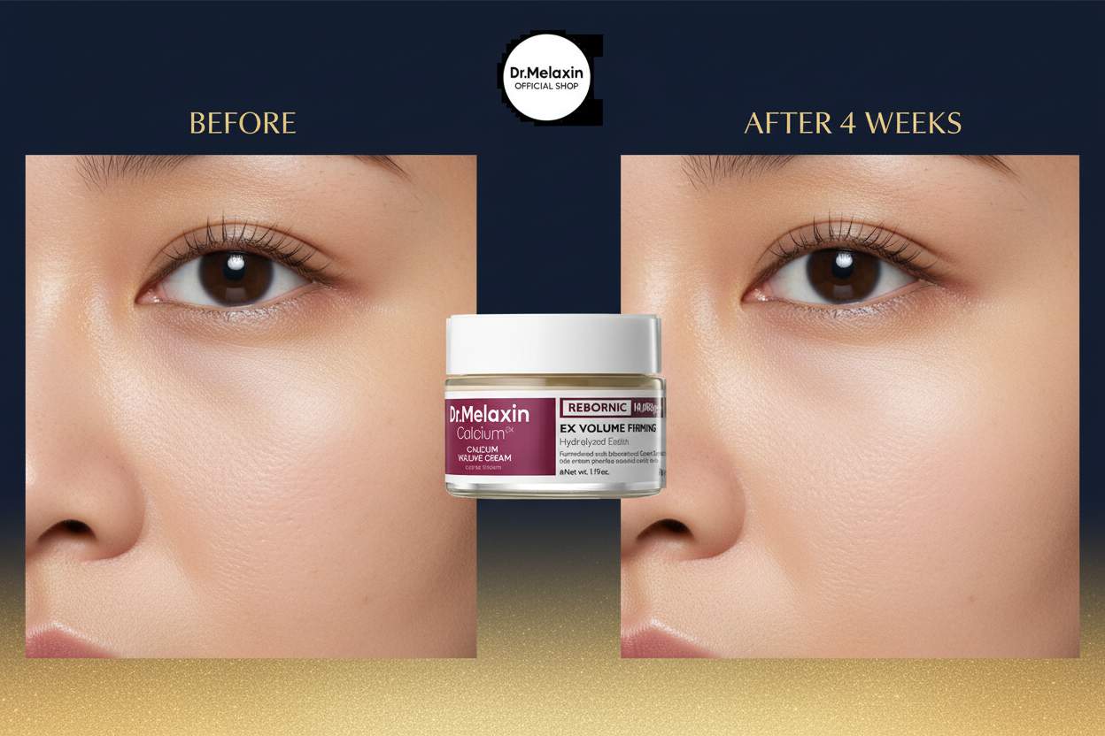 Before and after - under-eye transformation