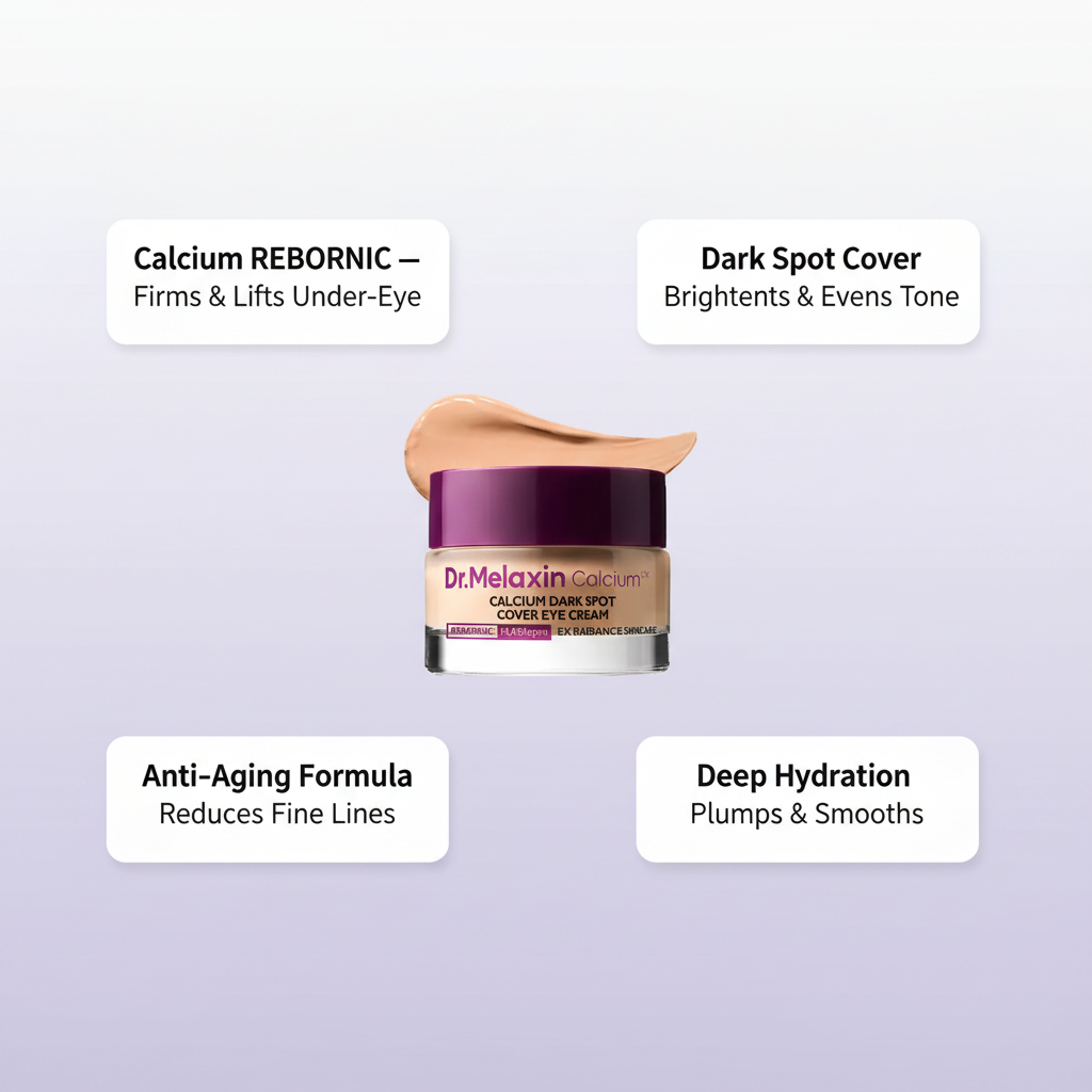 Benefits card - Calcium REBORNIC, dark spot cover, anti-aging, hydration