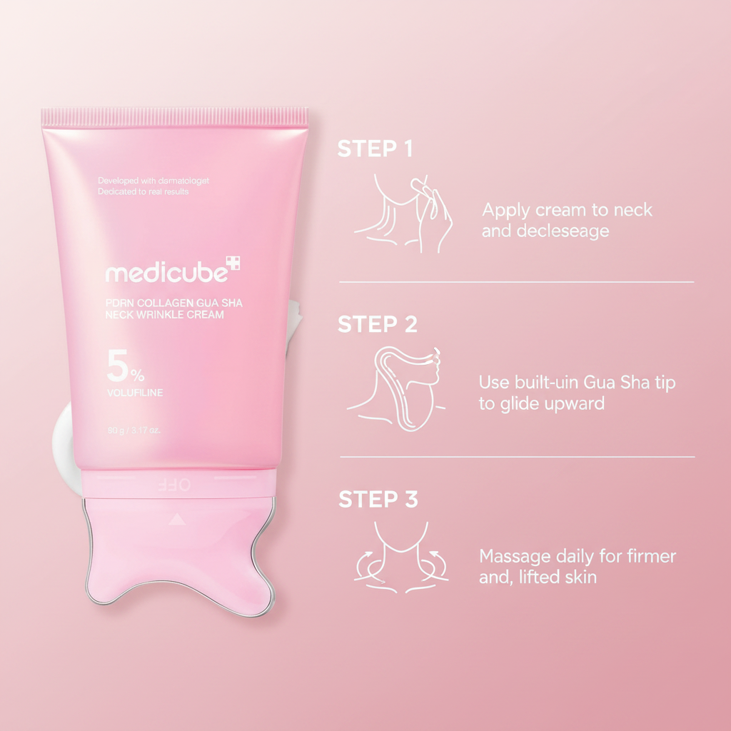 Medicube PDRN Collagen Gua Sha Neck Cream – 90g | Velora