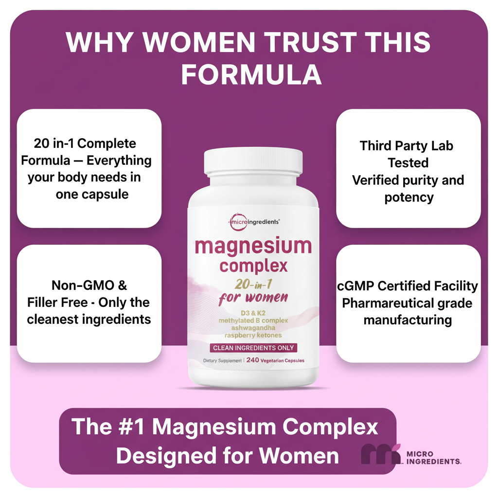 Trust and authority - #1 Magnesium Complex for Women with 4 trust badges