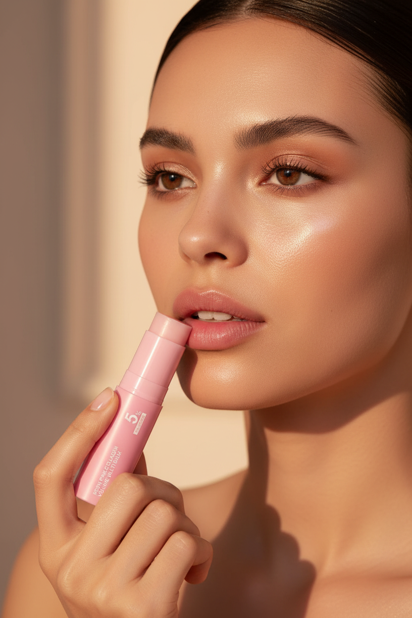Lifestyle campaign - model applying balm